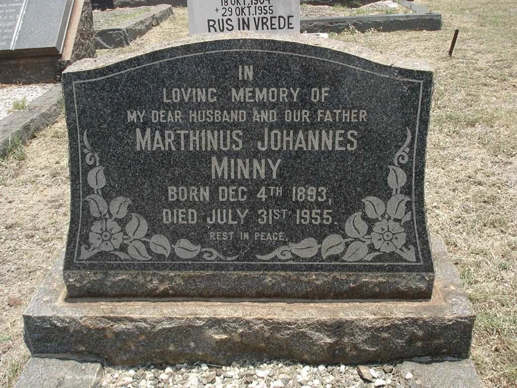 MINNY Marthinus Johannes 1893-1955