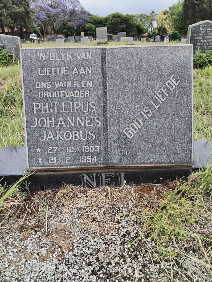 NEL Phillipus Johannes Jakobus 1903-1954