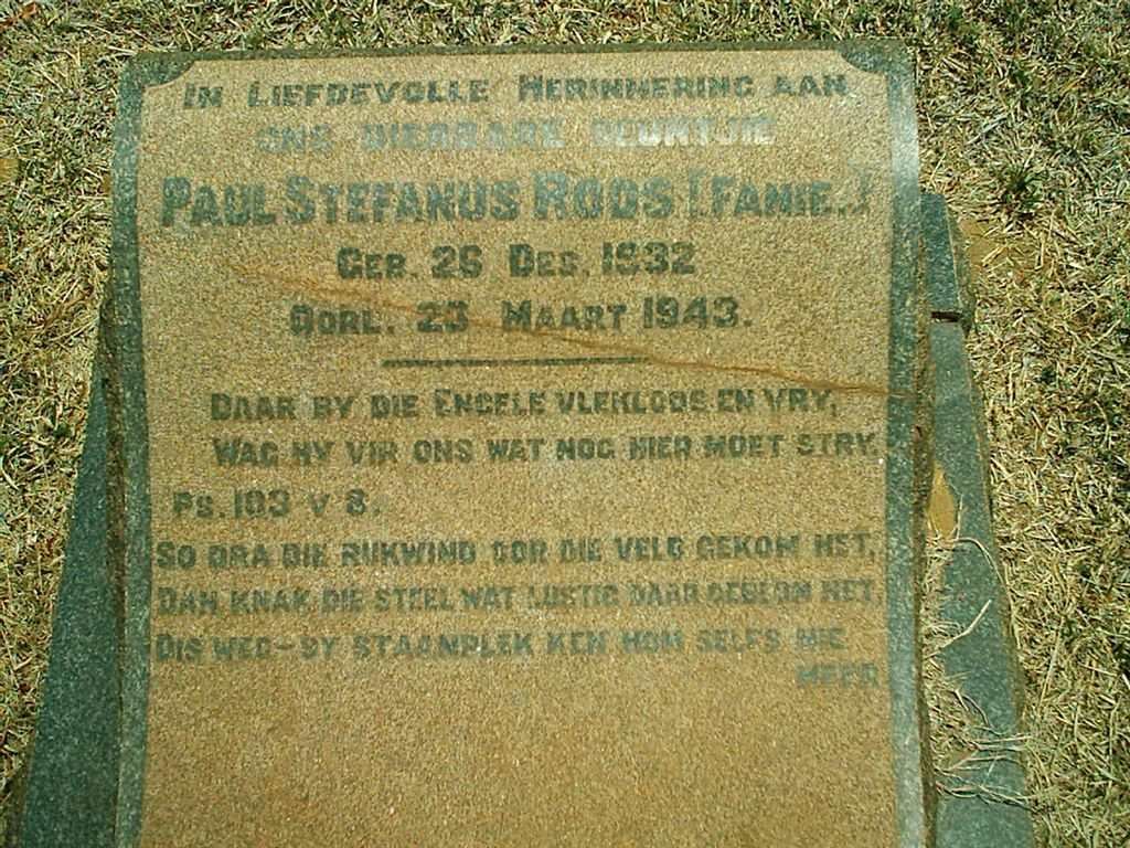 ROOS Paul Stephanus 1932-1943