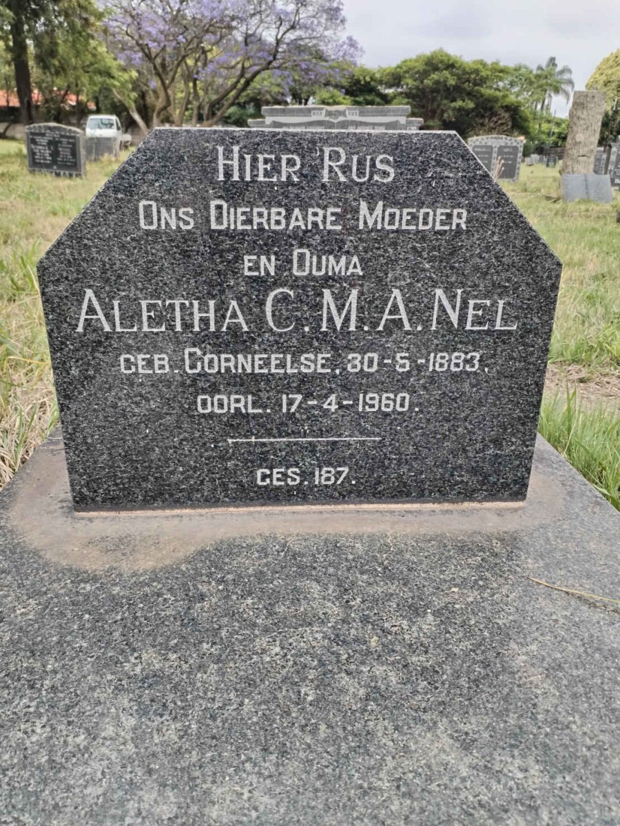 NEL Aletha C.M.A. nee CORNEELSE 1883-1960