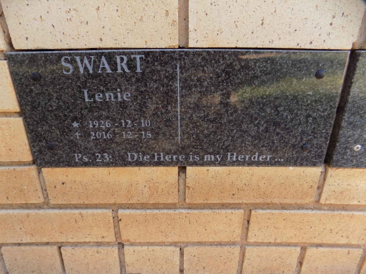 SWART Lenie 1926-2016