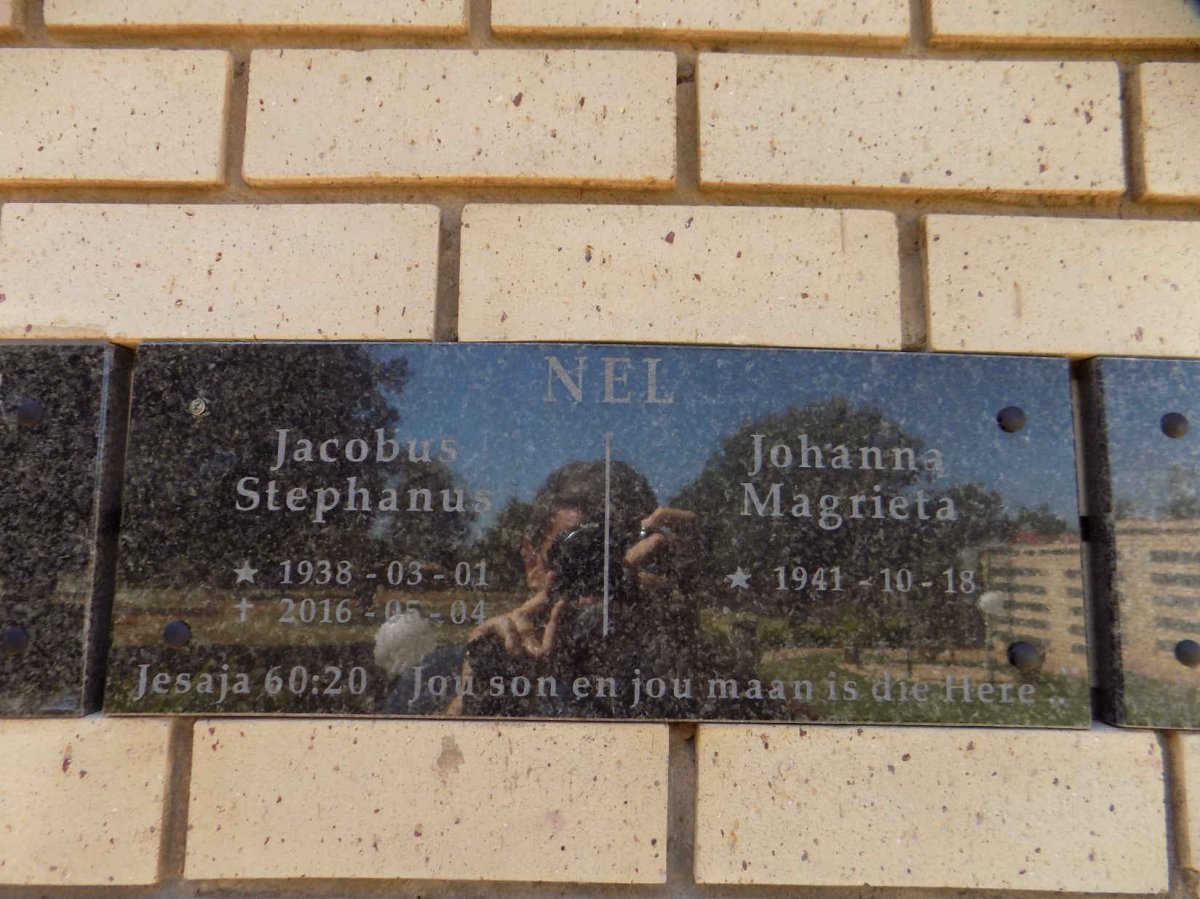 NEL Jacobus Stephanus 1938-2016 &amp; Johanna Magrieta 1941-