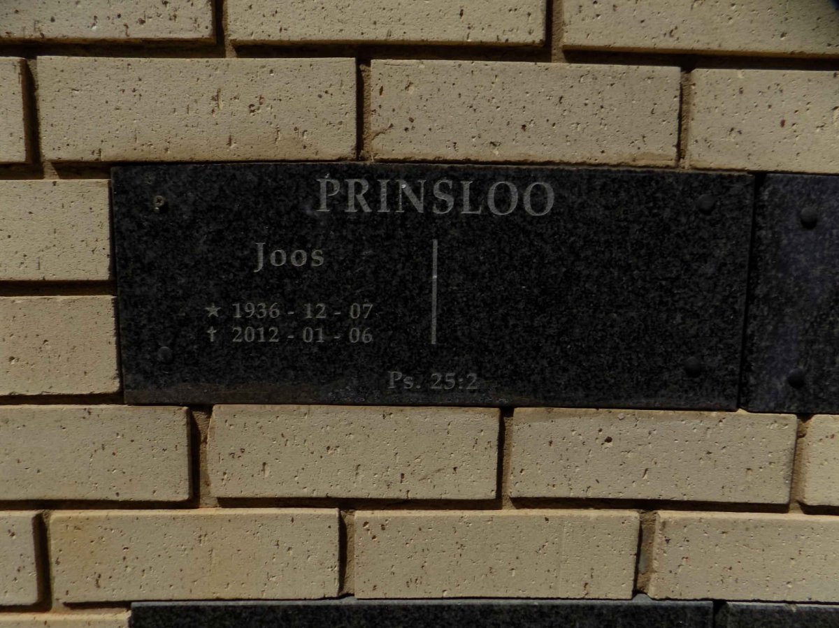 PRINSLOO Joos 1936-2012