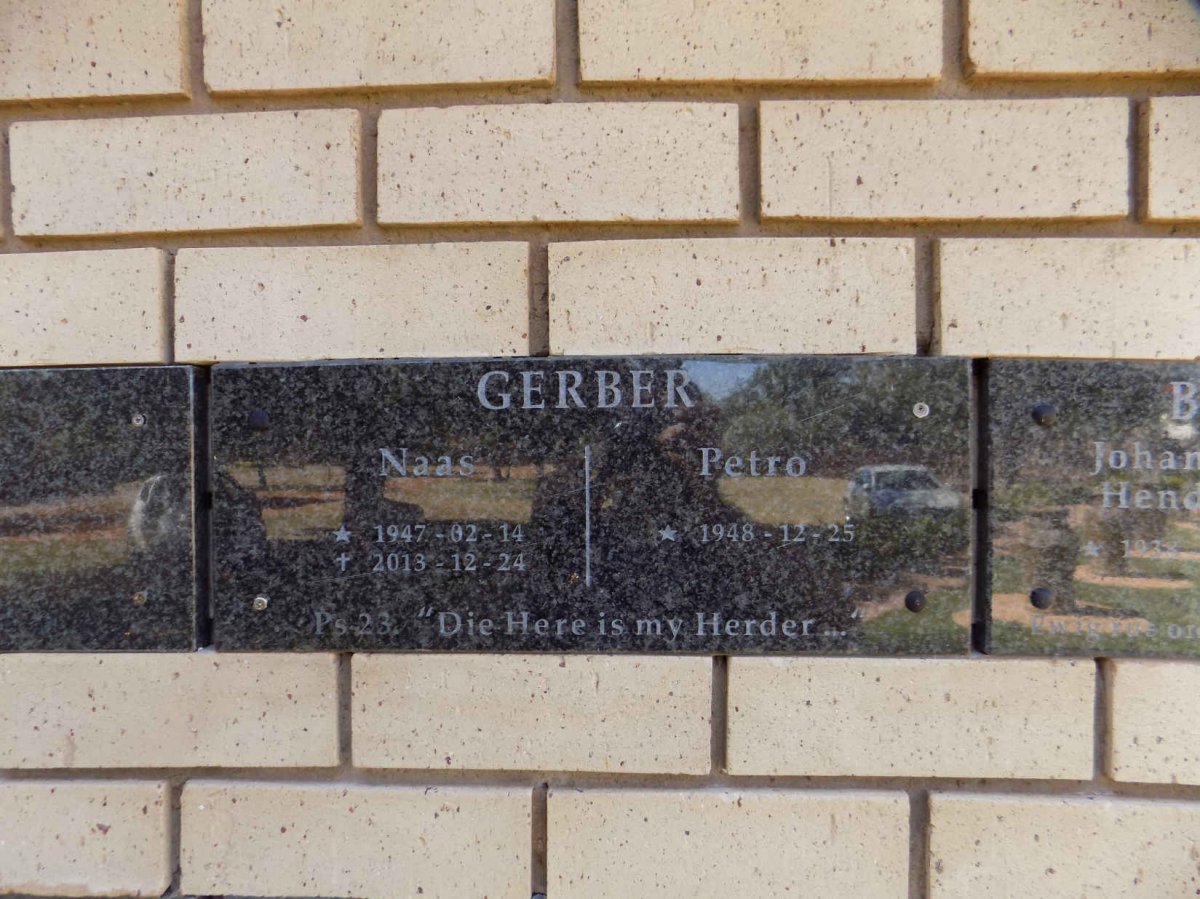 GERBER Naas 1947-2013 &amp; Petro 1948-