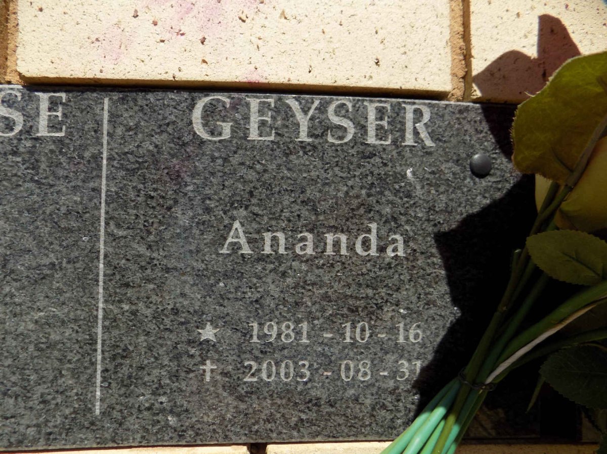 GEYSER Ananda 1981-2003