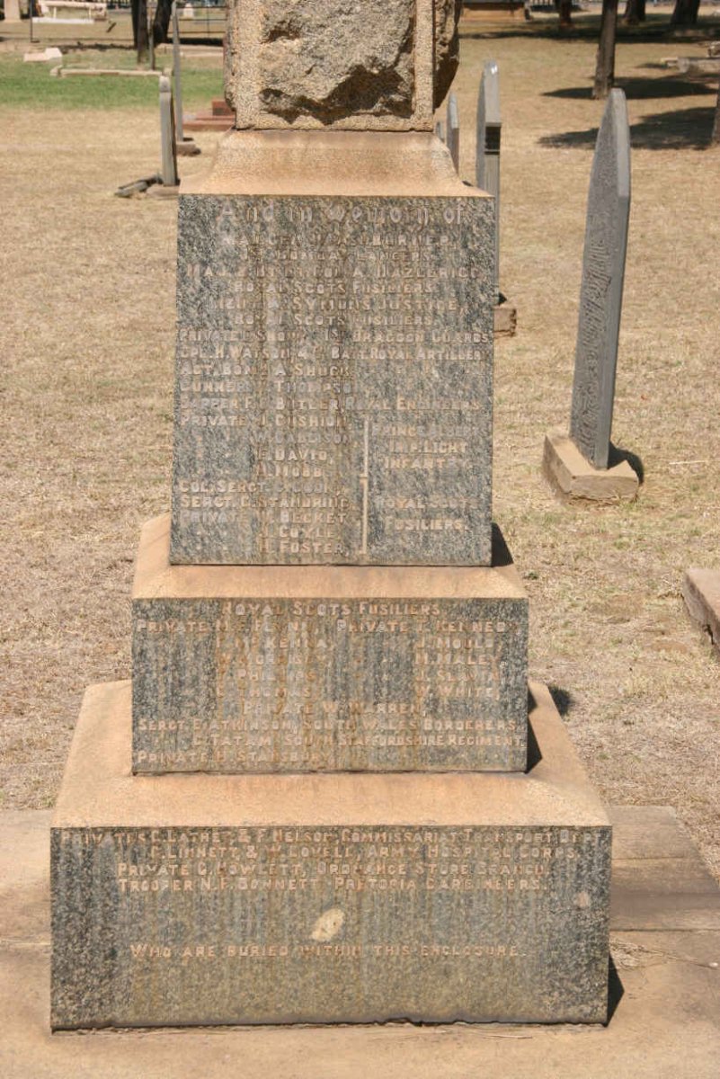 British War Memorial dedicated to the British Soldiers who died during the First Boer War 1880-1881