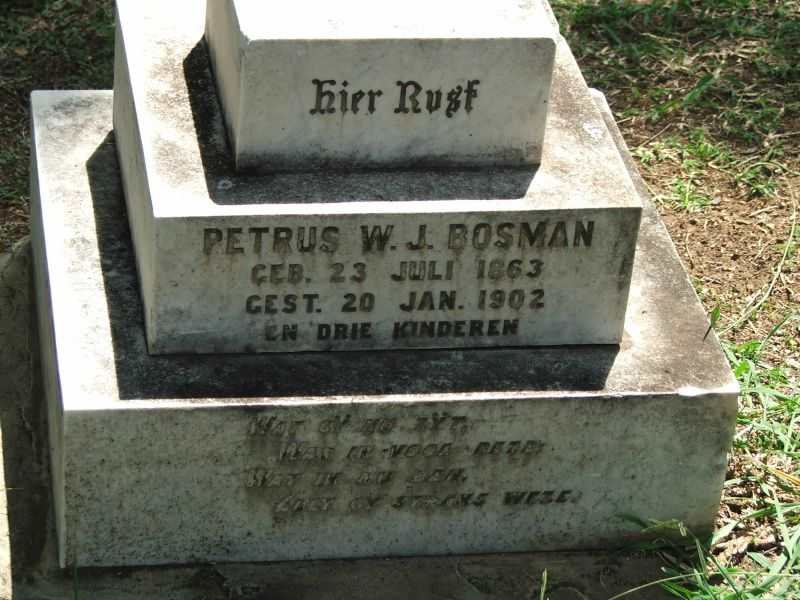 BOSMAN Petrus W.J. 1863-1902