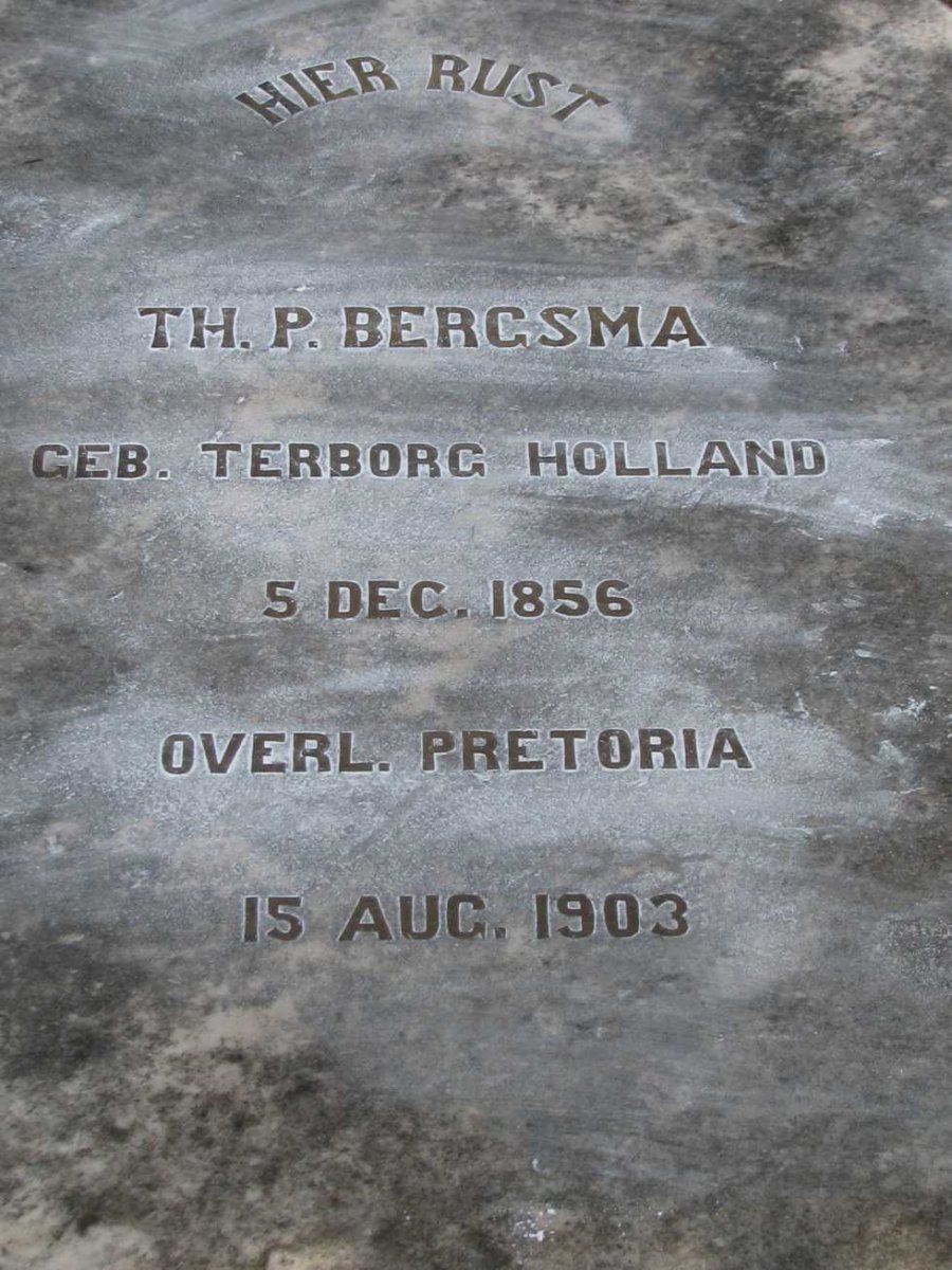 BERGSMA TH. P. 1856-1903