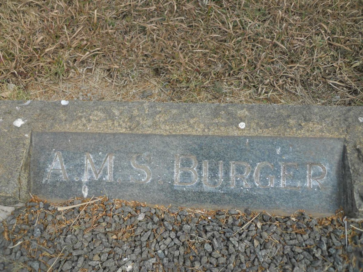 BURGER A.M.S. nee PALM 1858-1896