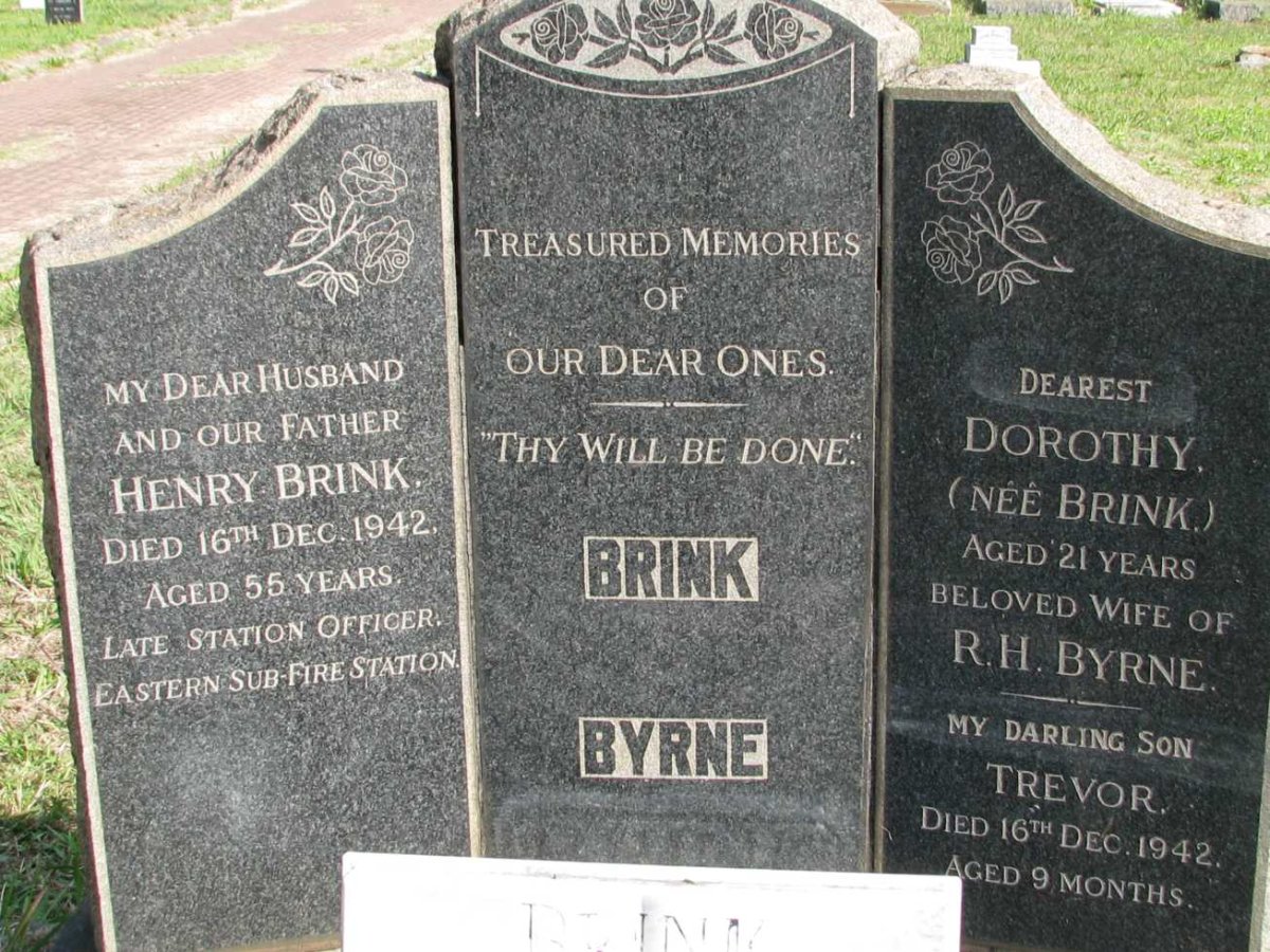BRINK Henry -1942 :: BYRNE Dorothy nee BRINK  :: BYRNE Trevor -1942