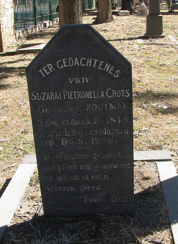 CROTS Suzarah Pietronella nee ROOTMAN 1849-1906