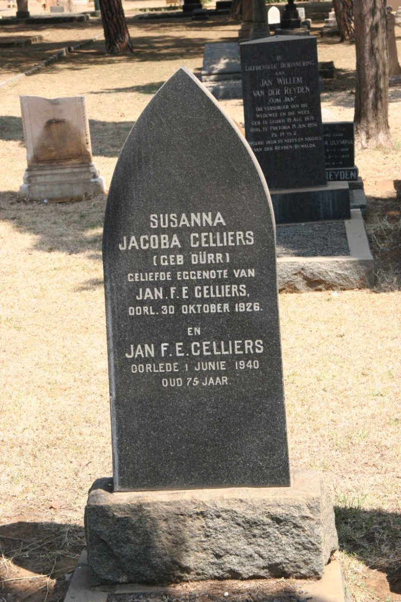 CELLIERS Jan F. E. 1865-1940 &amp; Susanna Jacoba DÜRR 1868-1926