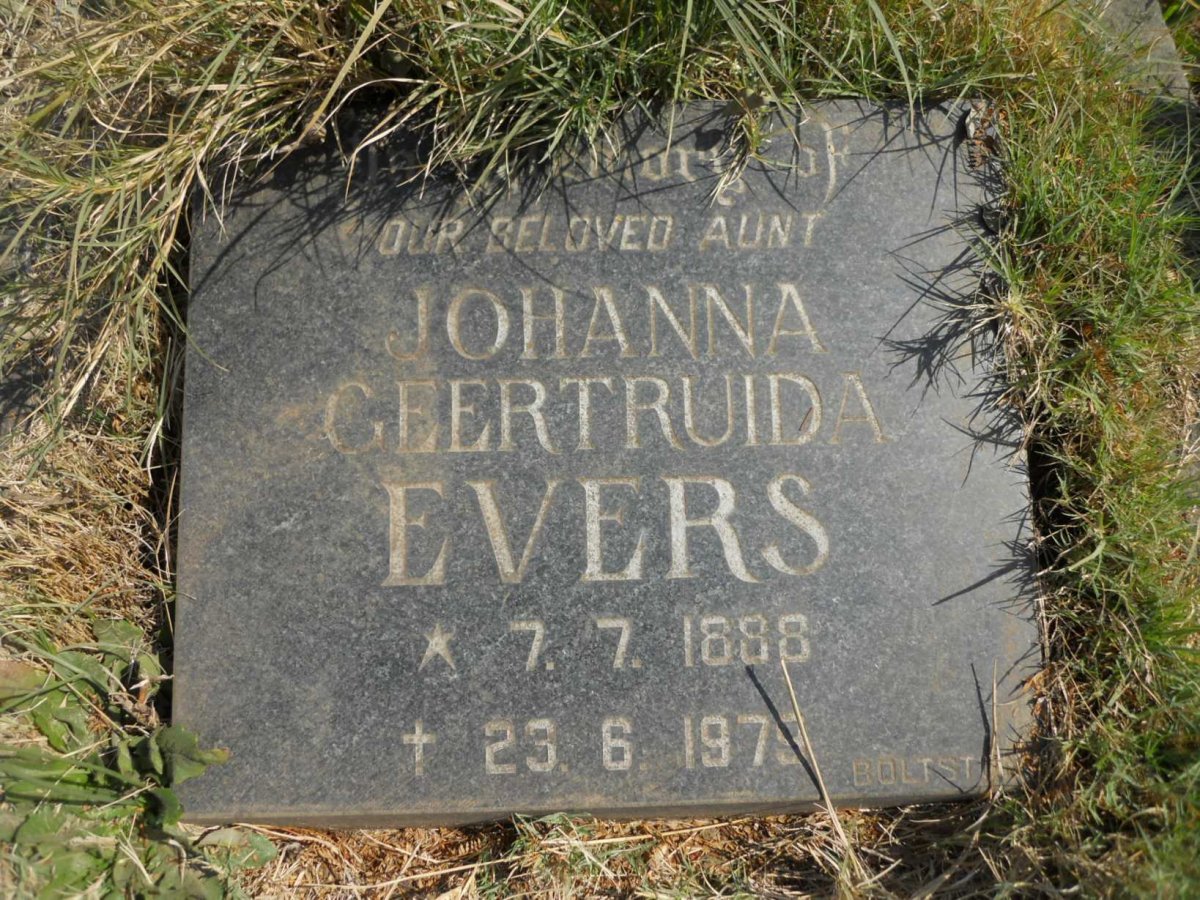 EVERS Johanna Geertruida 1888-1979