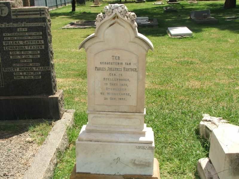 FRASER Robert Michael 1863-1945 &amp; Helena Catriena Edwardina 1869-1938 :: HARTOGH Paulus Johannes 1825-????