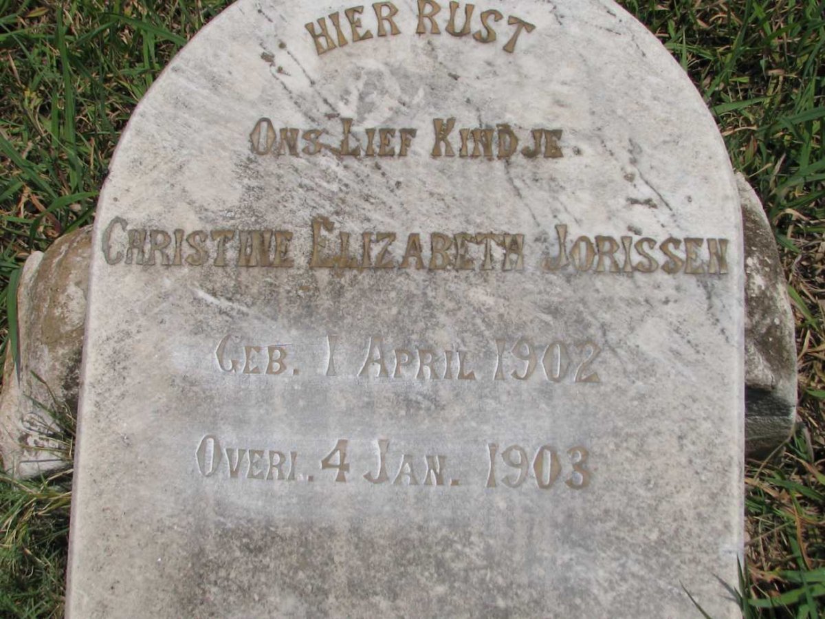 JORISSEN Christine Elizabeth 1902-1903