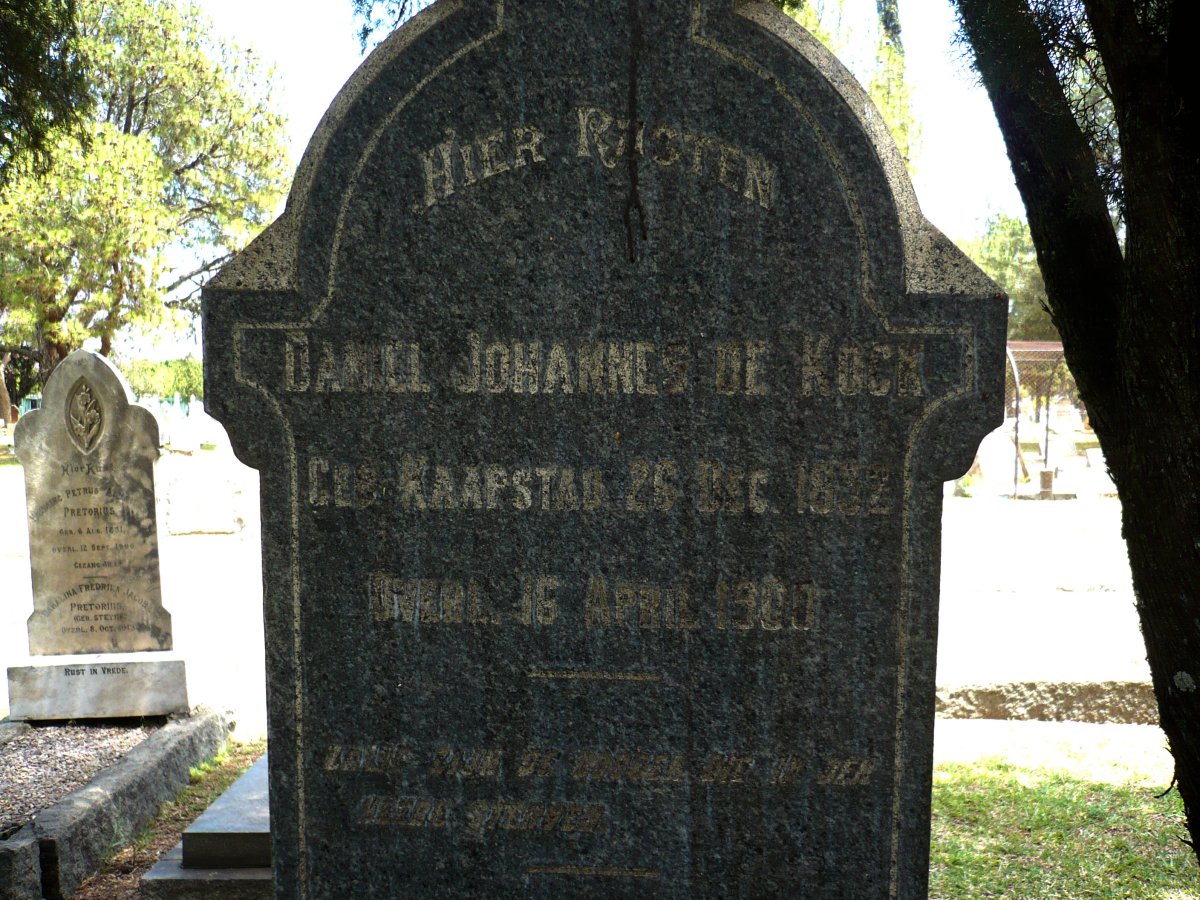 KOCK Daniel Johannes, de 1832-1900