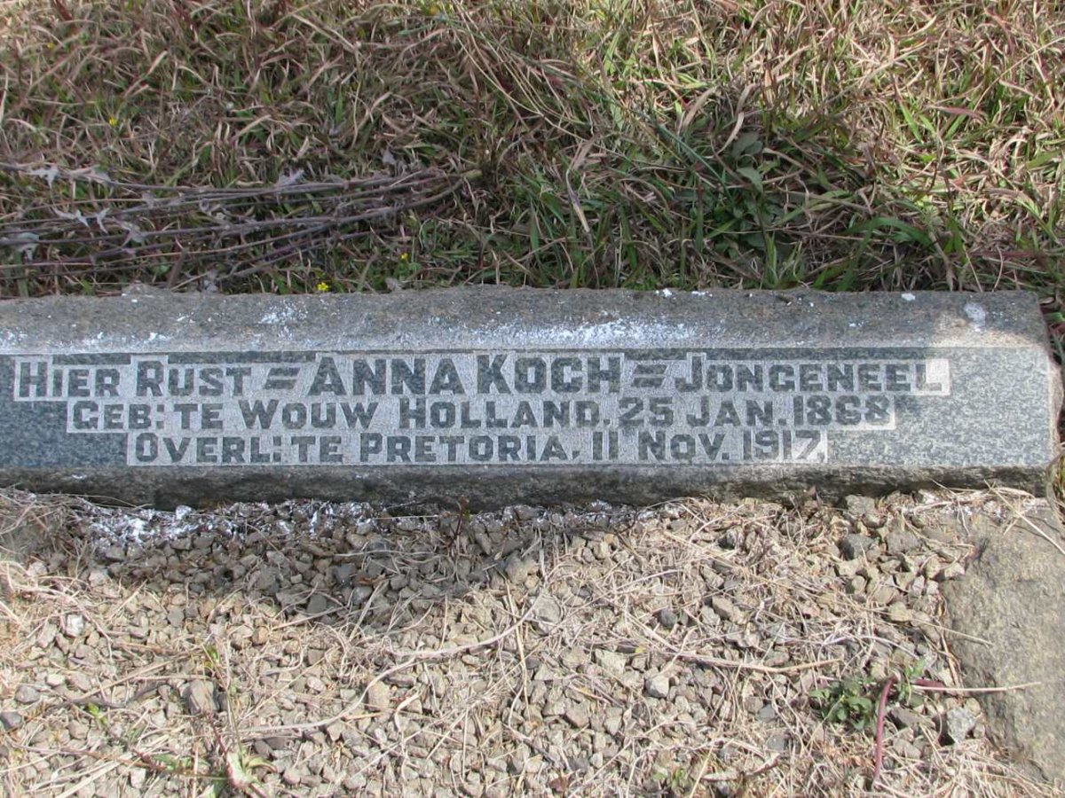 KOCH Anna nee JONGENEEL 1868-1917