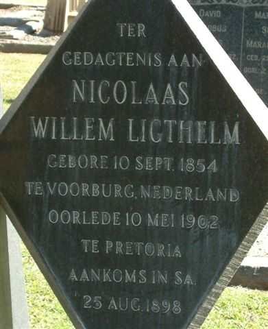 LIGTHELM Nicolaas Willem 1854-1902