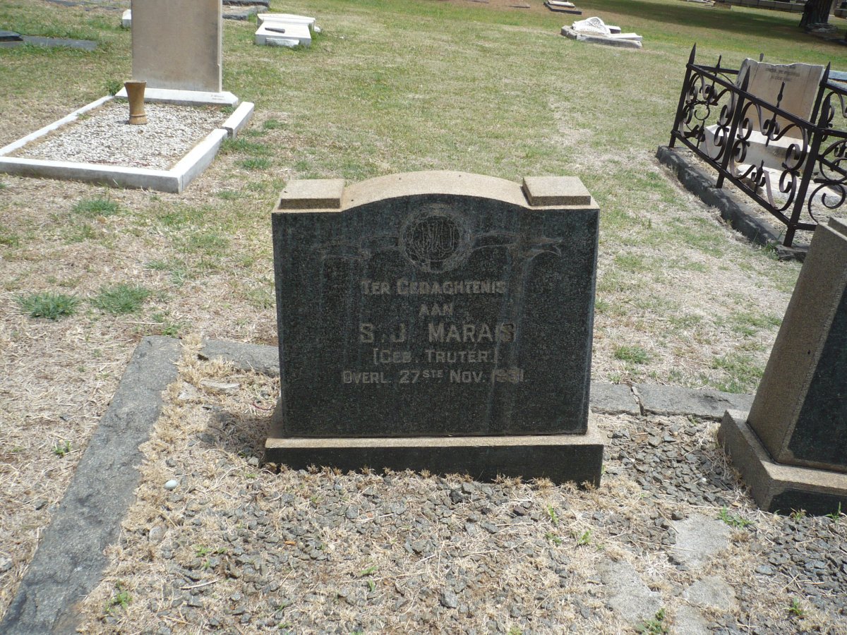 MARAIS S.J. nee TRUTER -1931