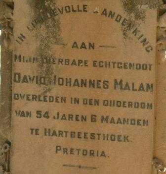 MALAN David Johannes