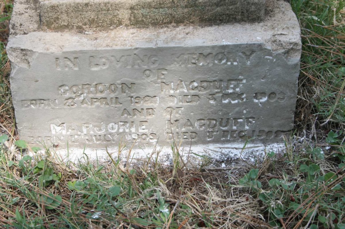 MACDUFF Gordon 1908-1909 :: MACDUFF Marjorie 1909-1909