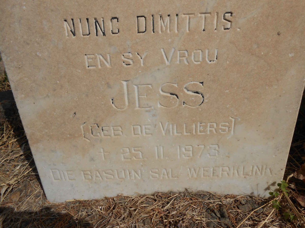 MARITZ C.J.F. 1862-1902 :: MARITZ Gerhardus Jacobus 1889-1964 &amp; Jess DE VILLIERS -1973