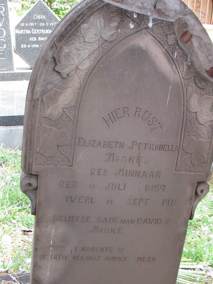 MOCKE Elizabeth Petronella nee MINNAAR 1859-1916
