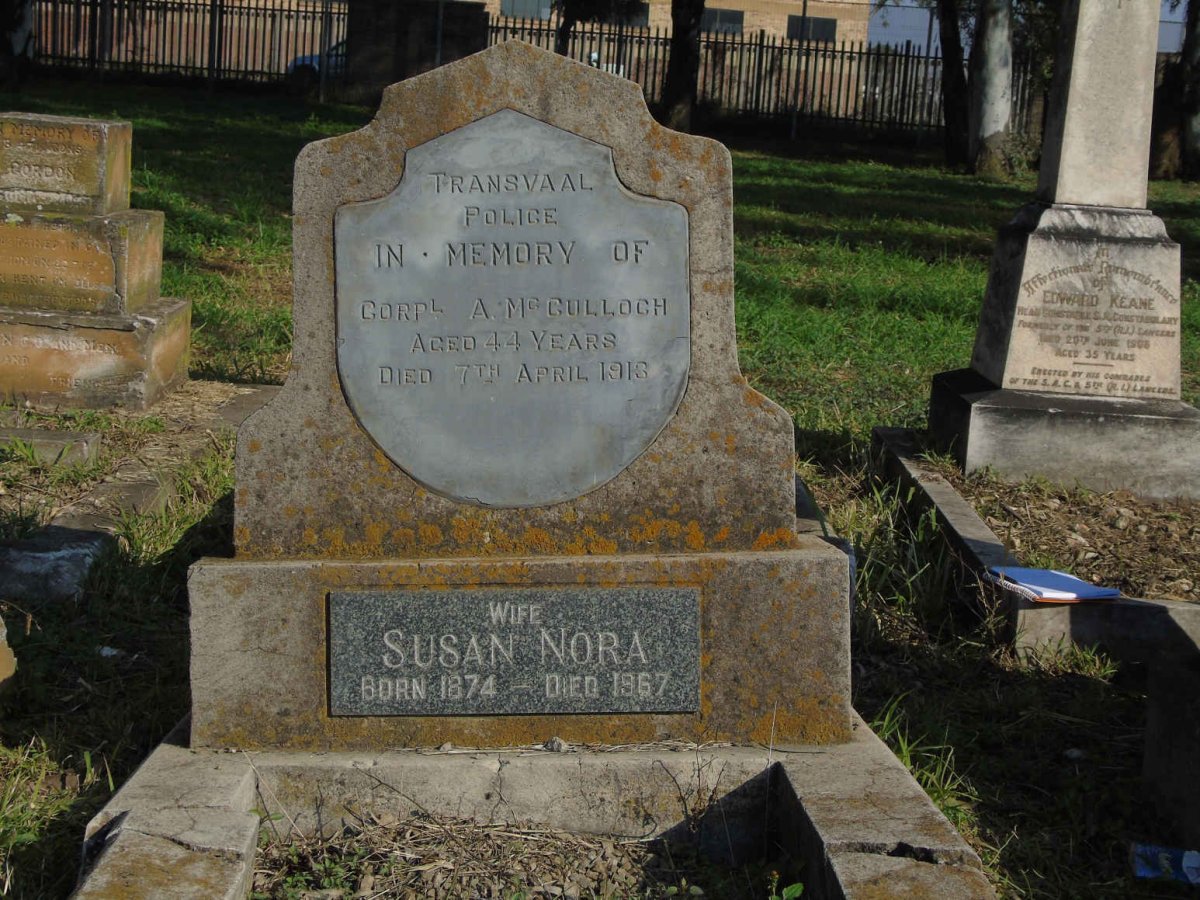 McCULLOCH A. -1918 &amp; Sarah Nora 1874-1967