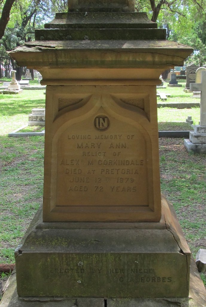 MCCORKINDALE Mary Ann -1879