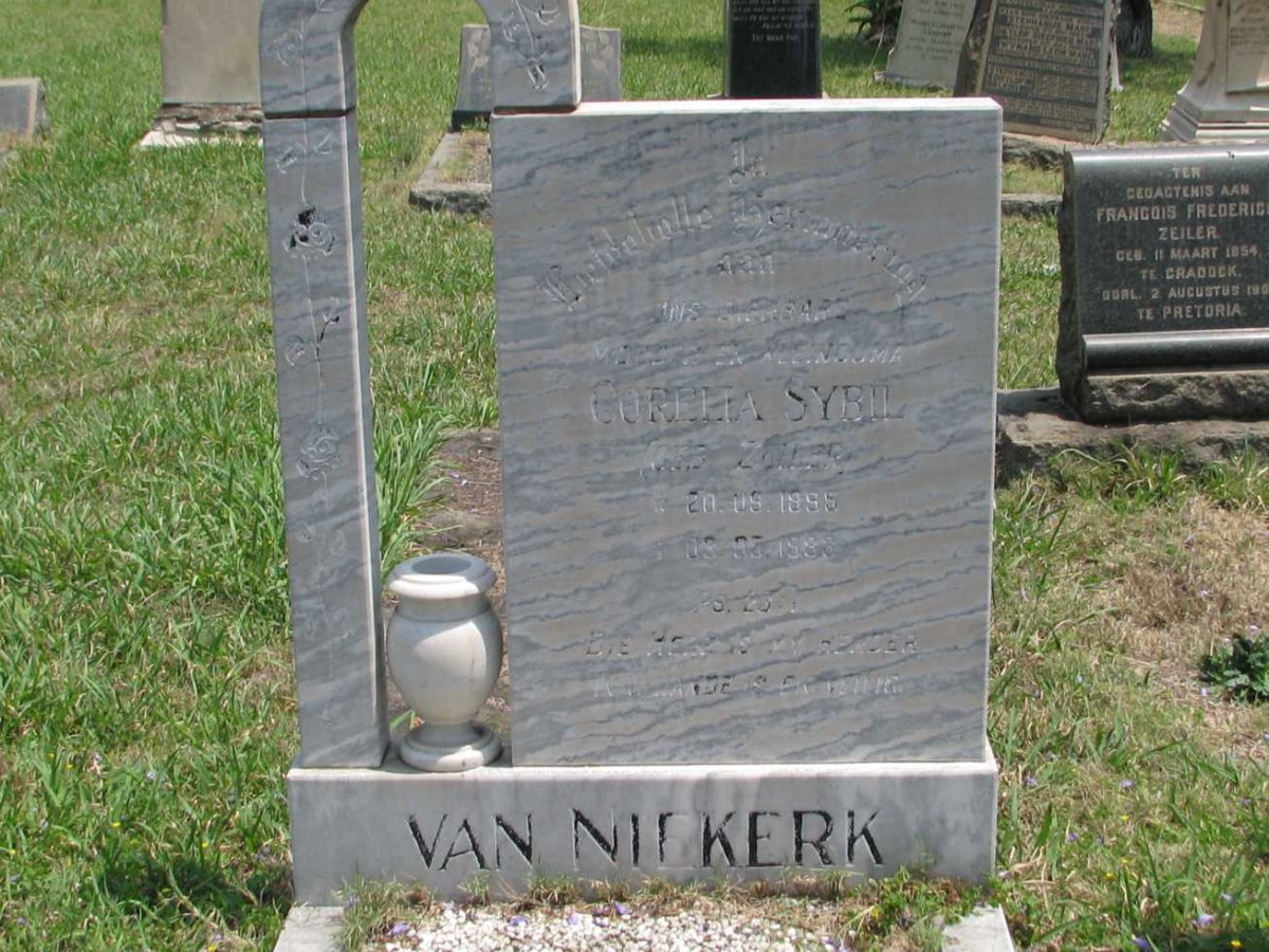 NIEKERK Corelia Sybil, van nee ZEILER 1895-1983