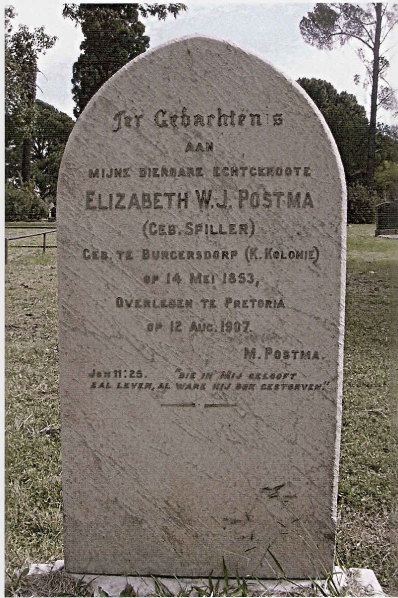 POSTMA Elizabeth W.J. nee SPILLER 1853-1907