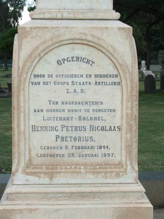 PRETORIUS Henning Petrus Nicolaas 1844-1897