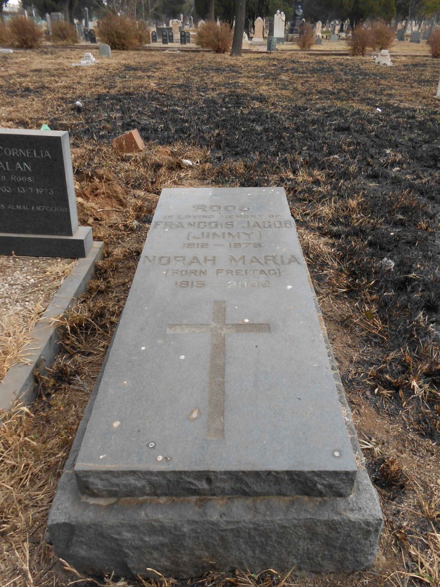 ROOS Francois Jacob 1912-1978 &amp; Norah Maria FREITAG 1915-2002