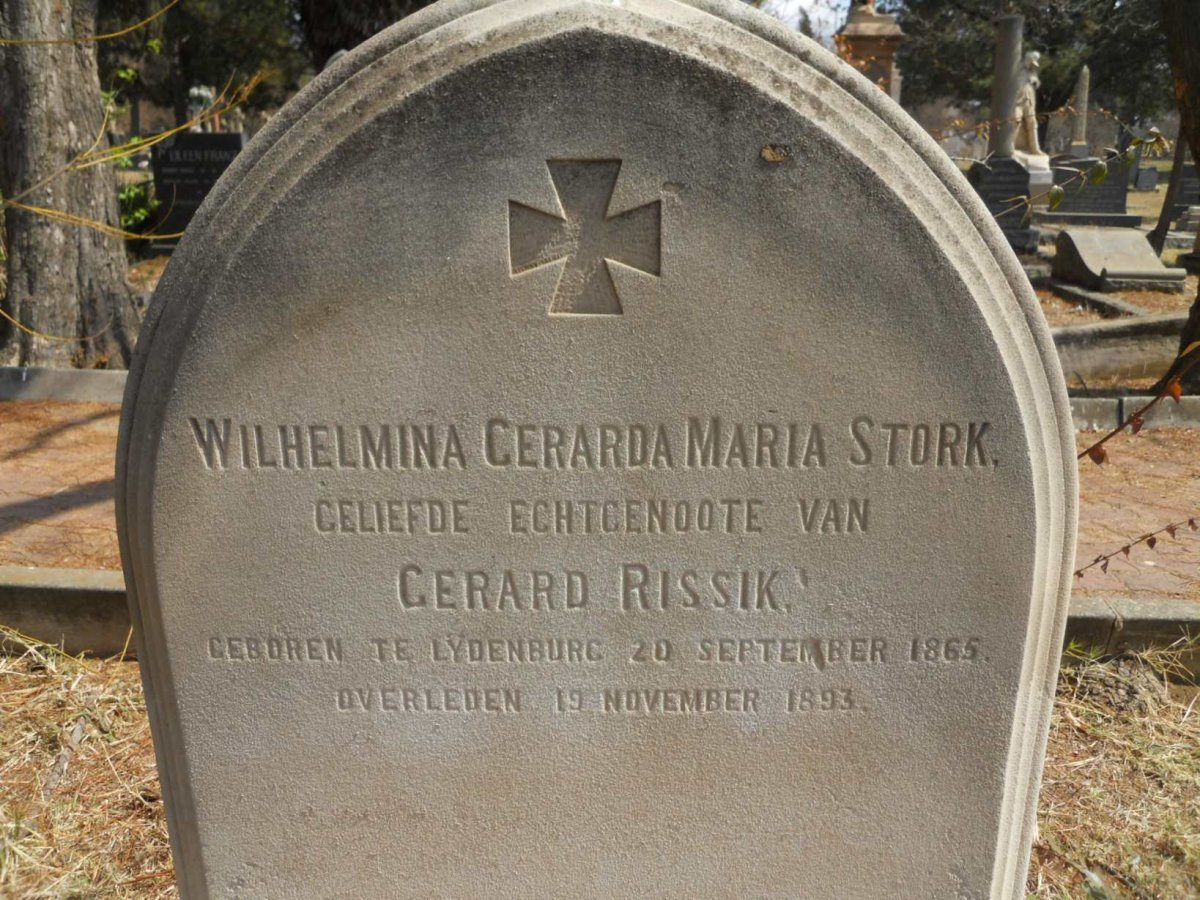 RISSIK Wilhelmina Gerarda Maria  nee STORK 1865-1893