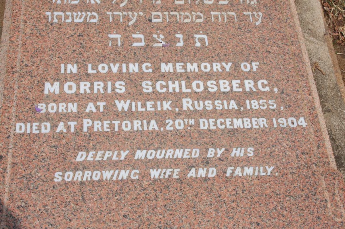 SCHLOSBERG Morris 1855-1904