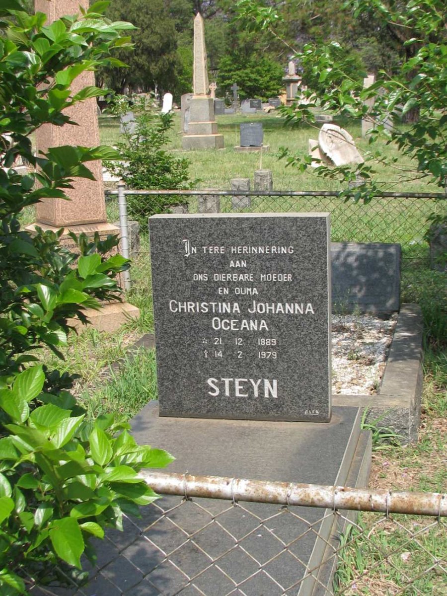STEYN Christina Johanna Oceana 1889-1979