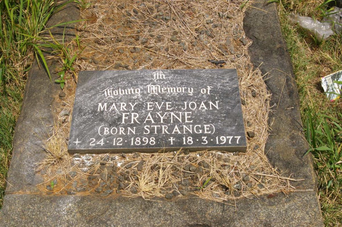 FRAYNE Mary Eve Joan nee STRANGE 1898-1977