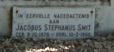 SMIT Jacobus Stephanus 1878-1960