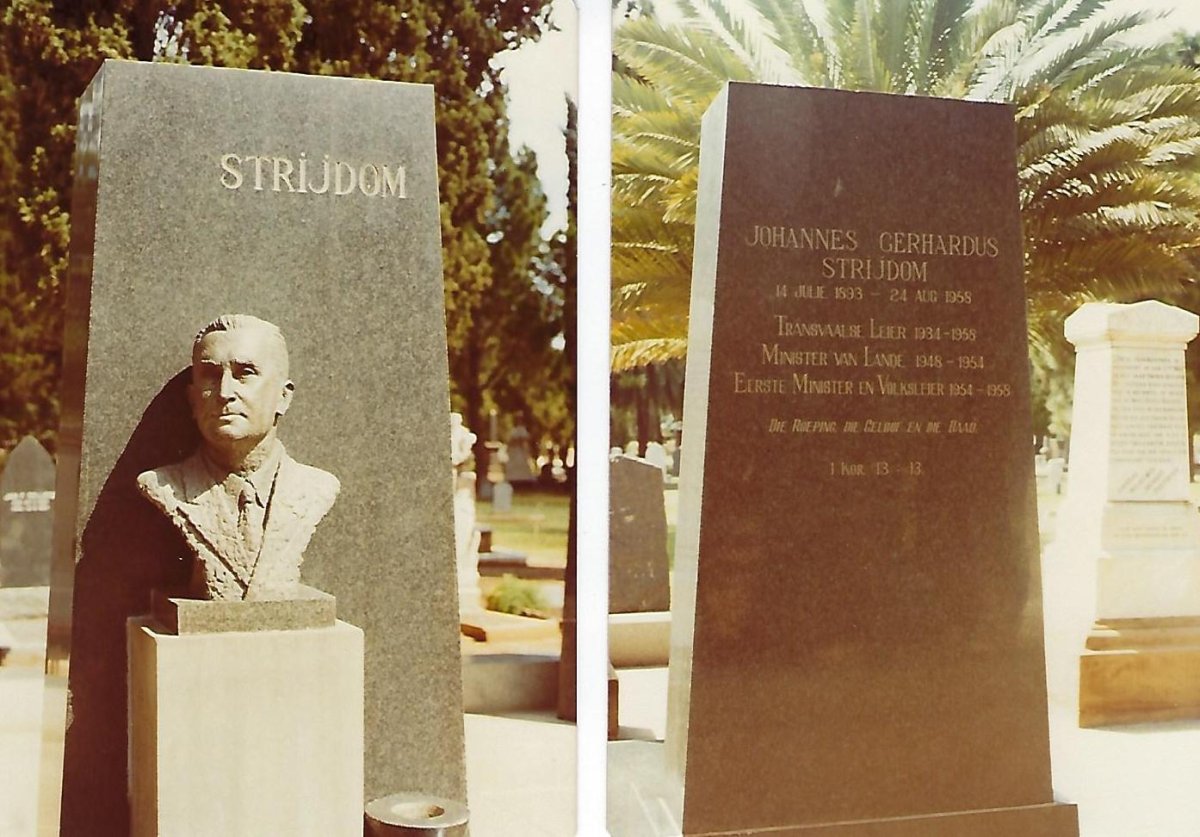 STRIJDOM Johannes Gerhardus 1893-1958 &amp; Susan DE KLERK 1910-1999
