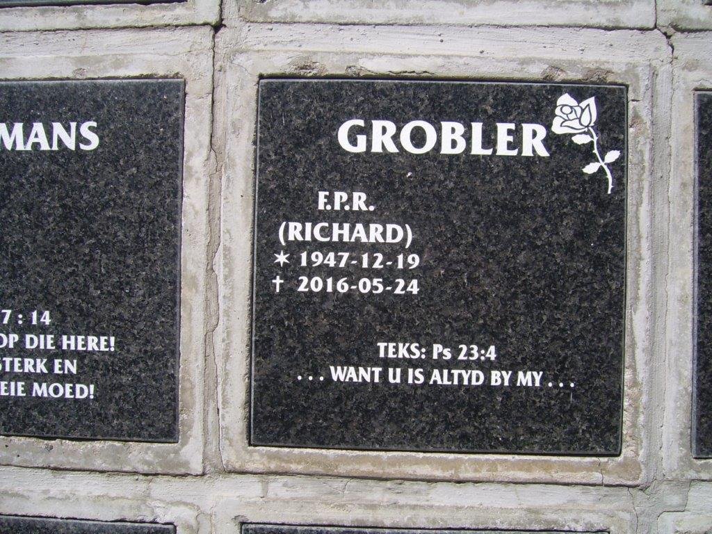 GROBLER F.P.R. 1947-2016