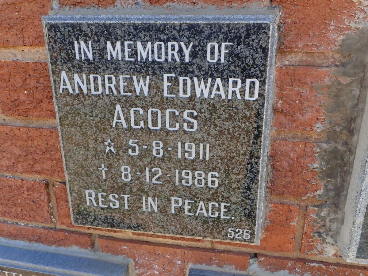 AGOCS Andrew Edward 1911-1986