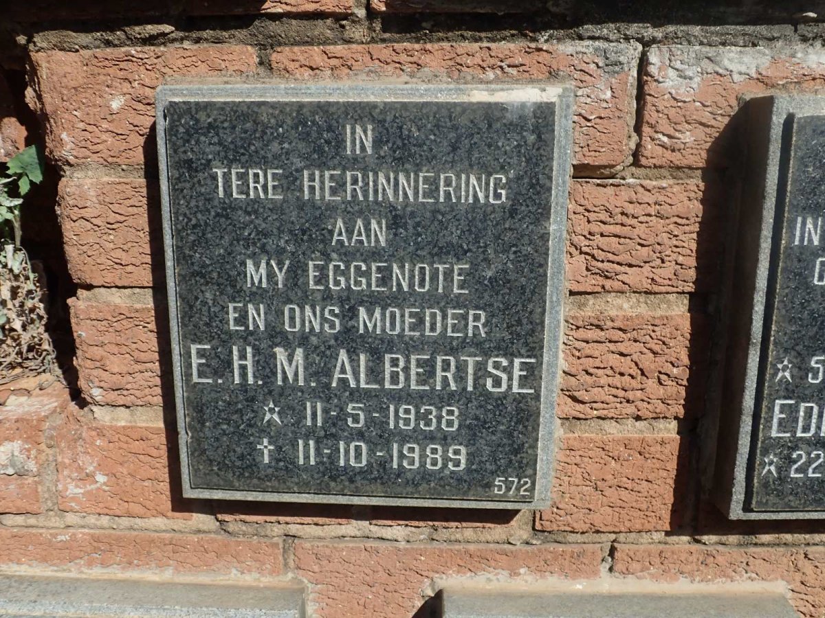 ALBERTSE E.H.M. 1938-1989