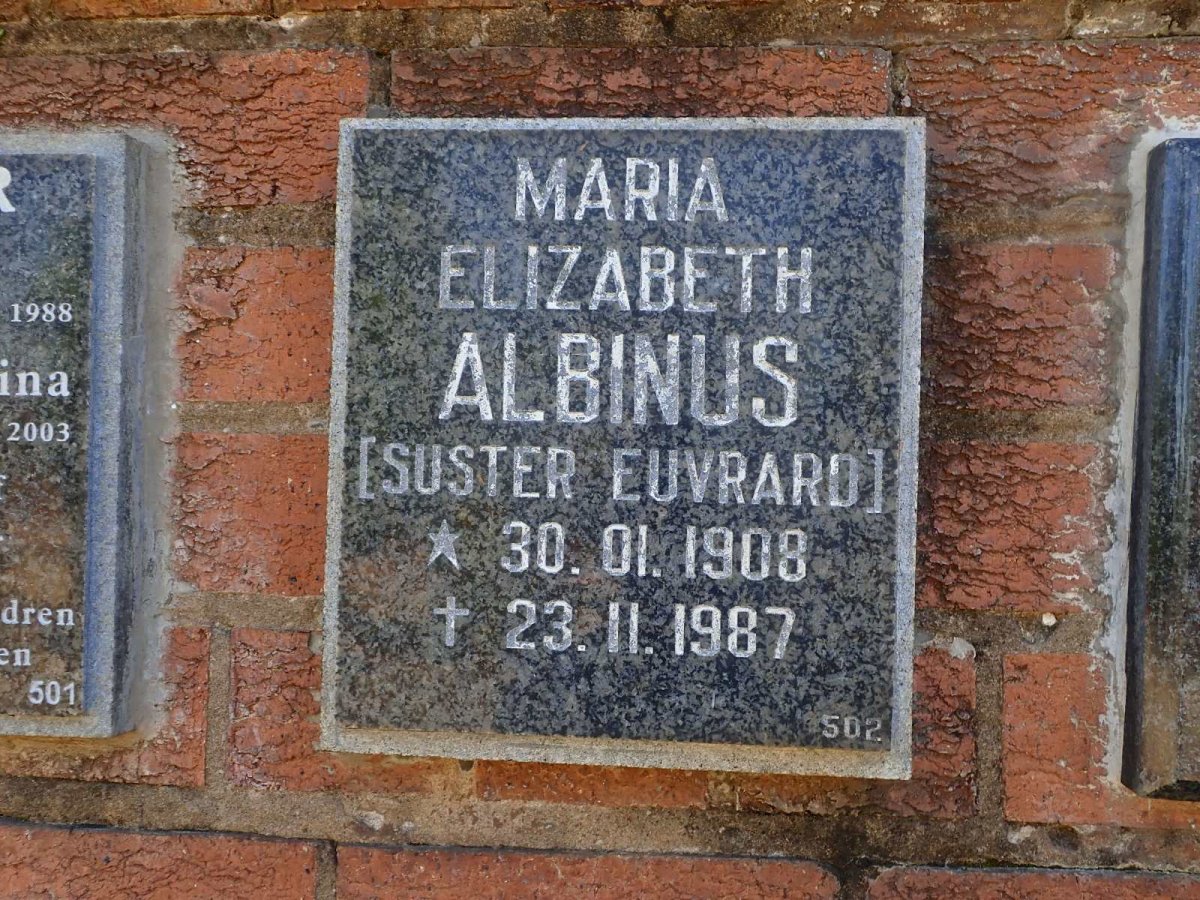 ALBINUS Maria Elizabeth 1908-1987