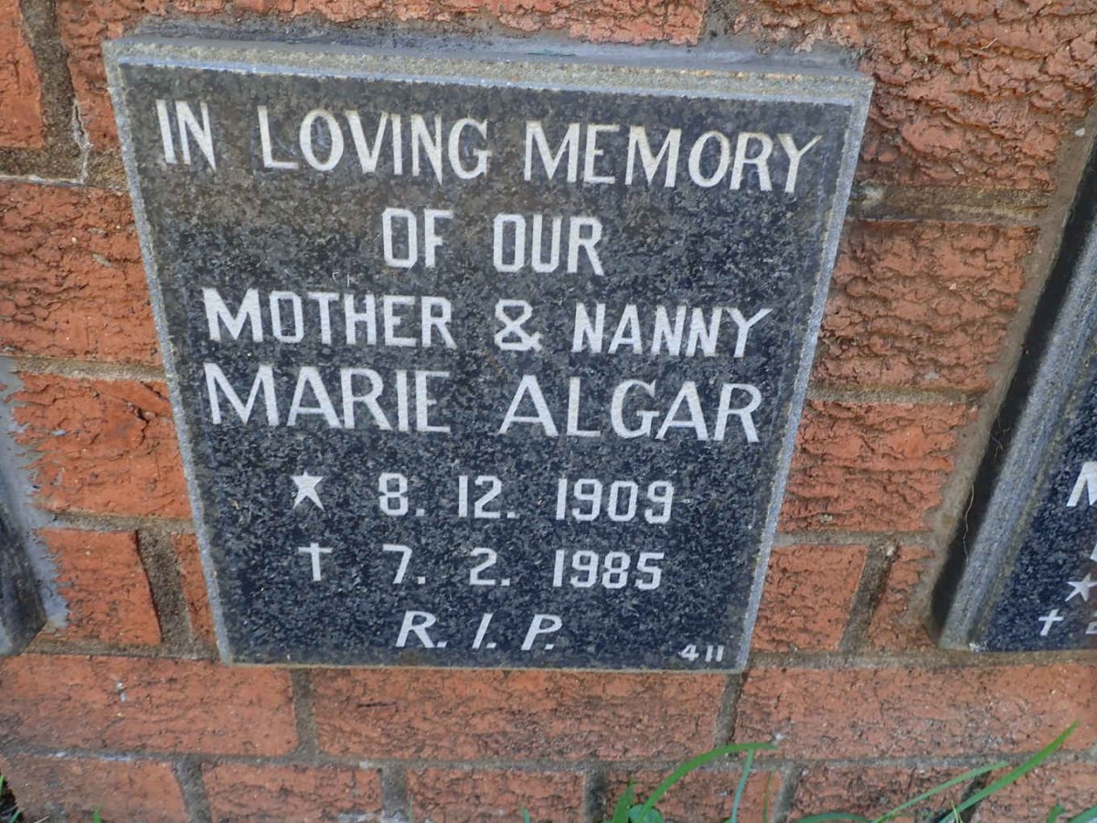 ALGAR Marie 1909-1985