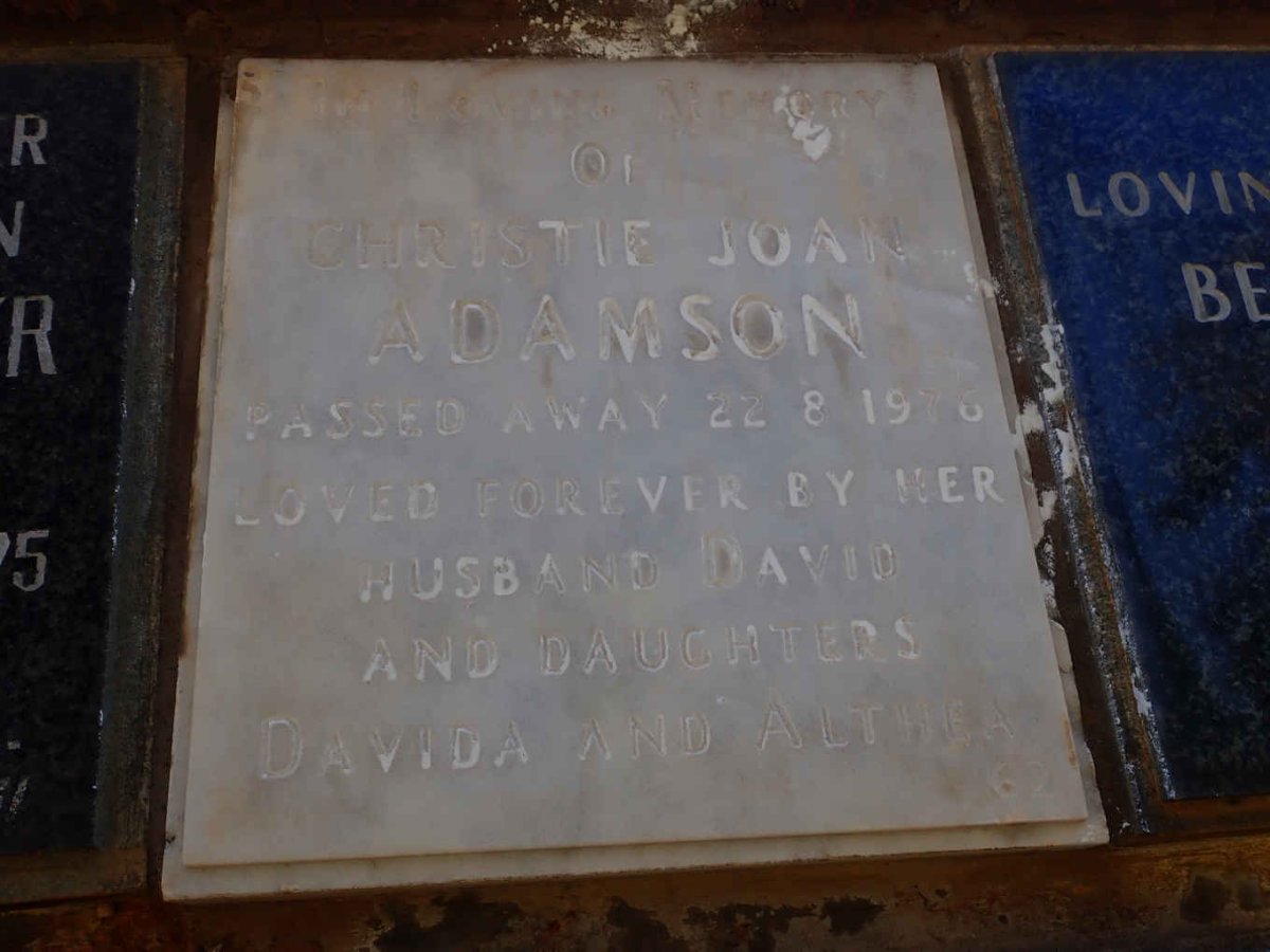 ADAMSON Christie Joan -1976
