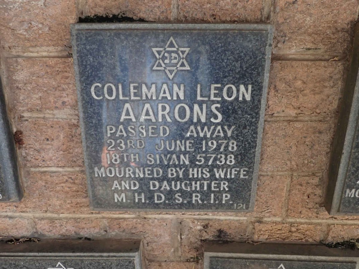 AARONS Coleman Leon -1978