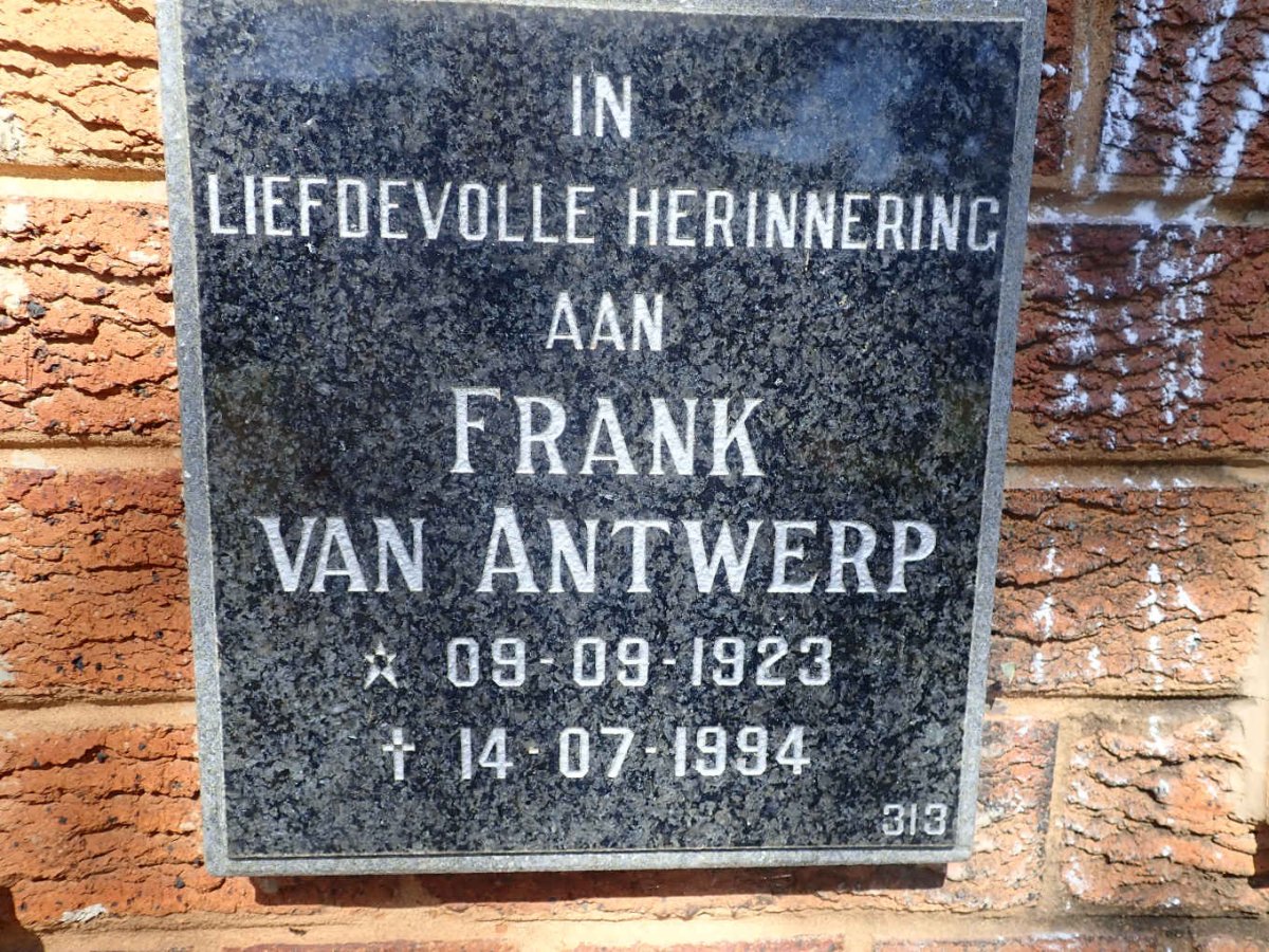 ANTWERP Frank, van 1923-1994