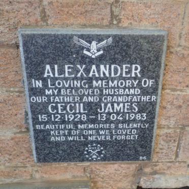 ALEXANDER Cecil James 1928-1983