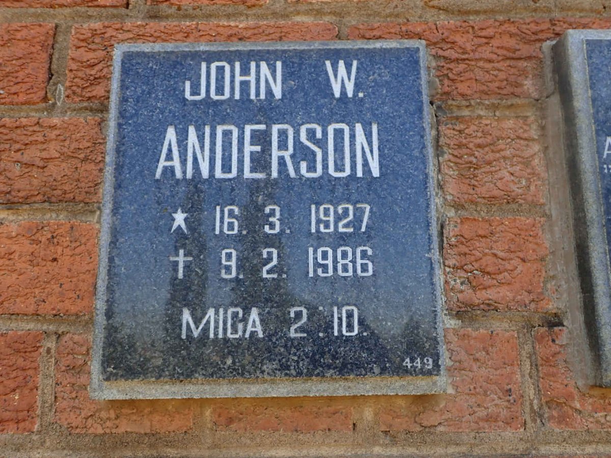 ANDERSON John W. 1927-1986
