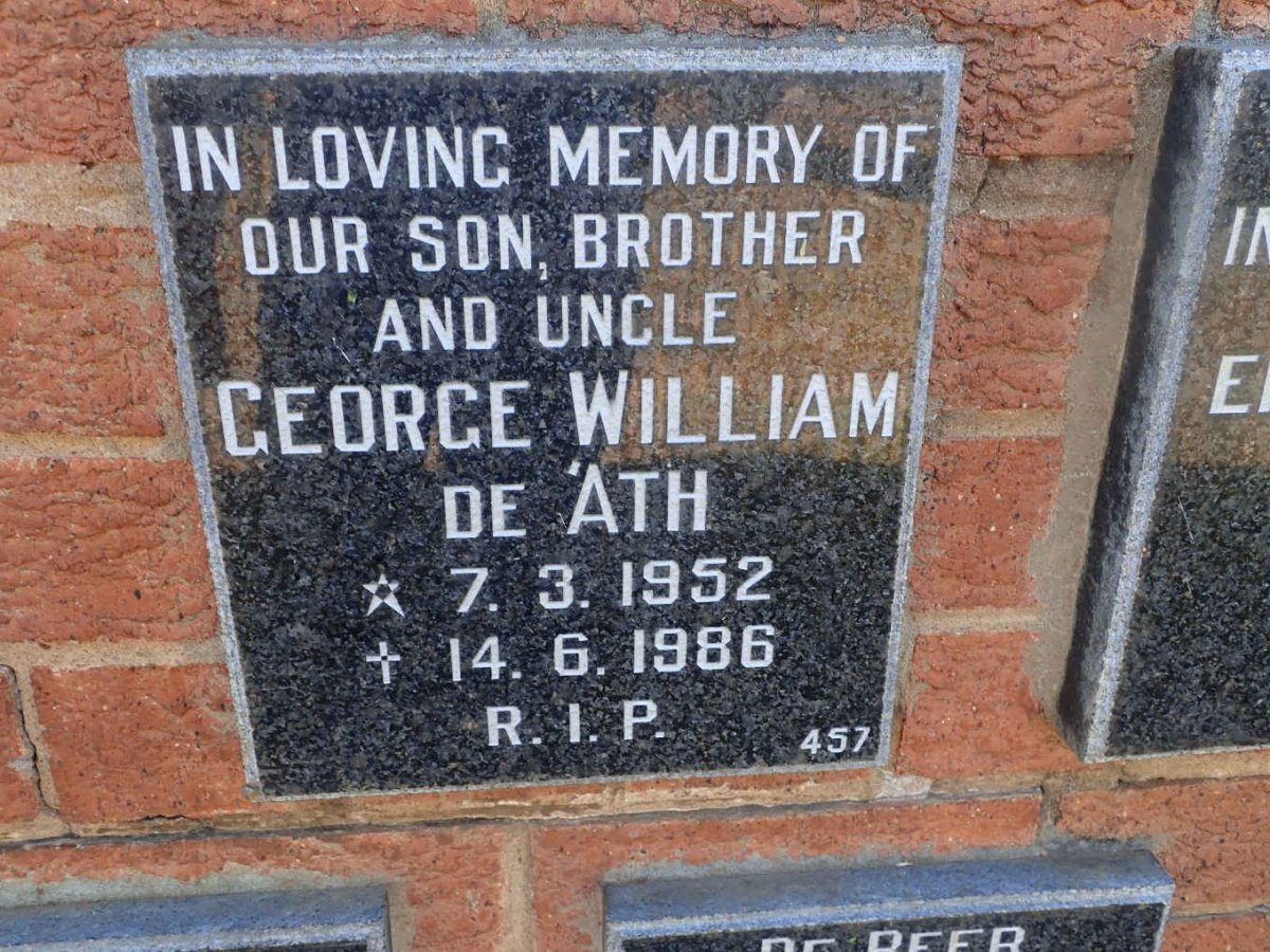 'ATH George William, de 1952-1986